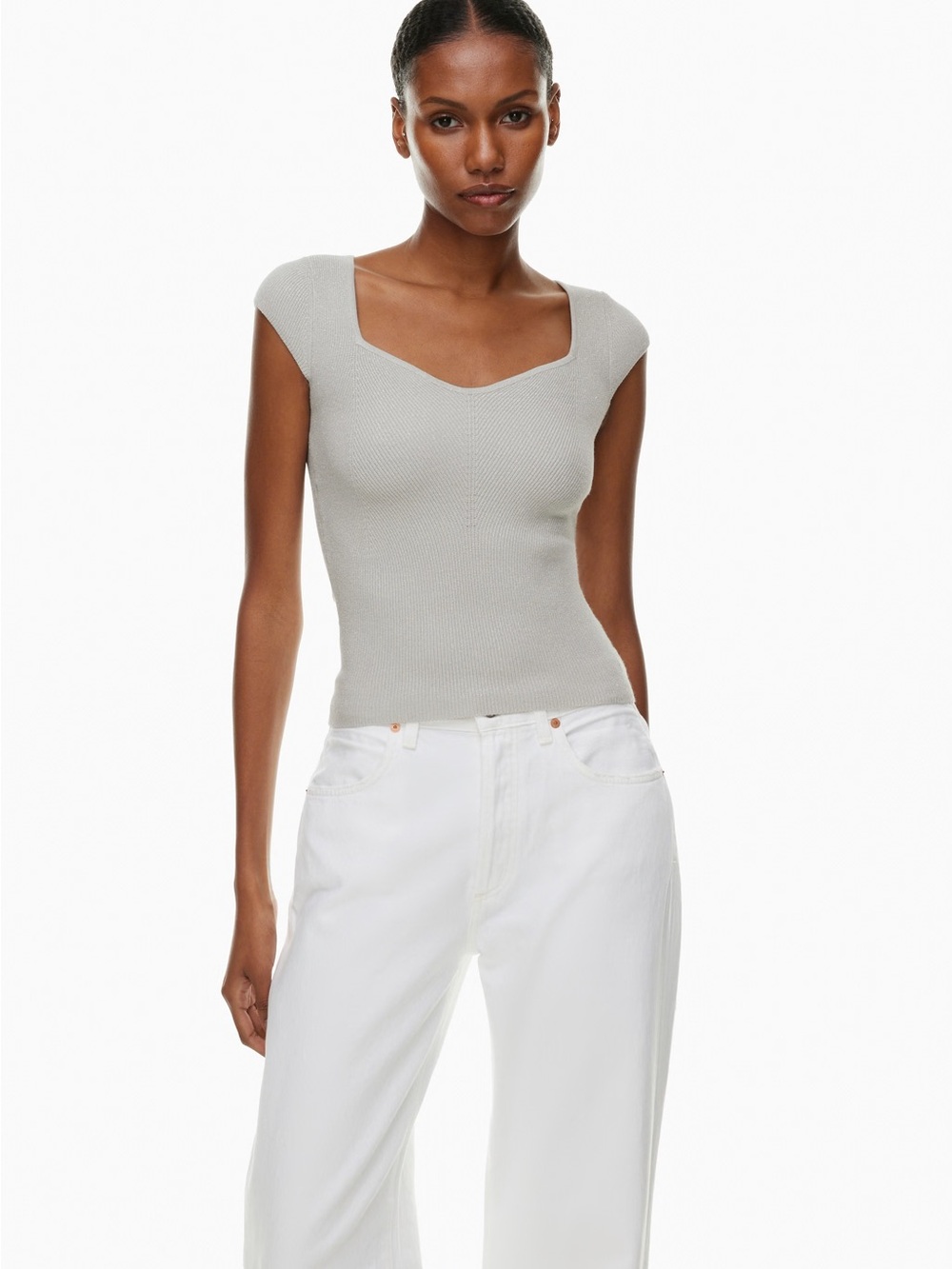 Aritzia Wilfred Tuscany Sweater in White